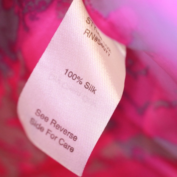 CAbi Pink and Purple Abstract Silk Tank Blouse - Picture 3 of 4